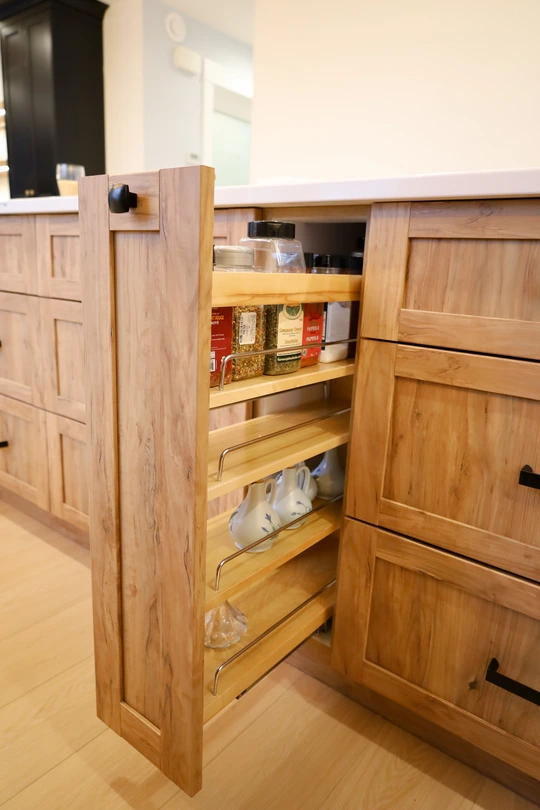 Custom cabinets installed by King Cabinetry